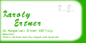 karoly ertner business card